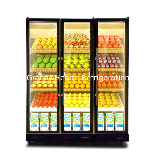 Commerciële meerdere LED-lampen Drie glazen deuren