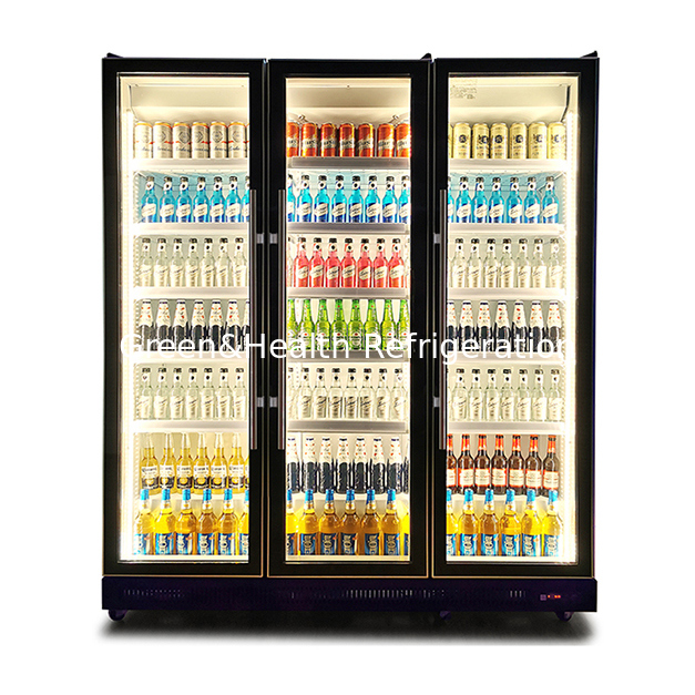 Three Defogging Glass Doors Multiple LED Lights Bar Storage Wine Freezer