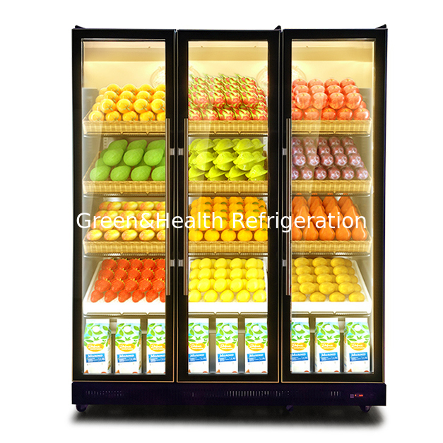 Three Defogging Glass Doors Multiple LED Lights Bar Storage Wine Freezer