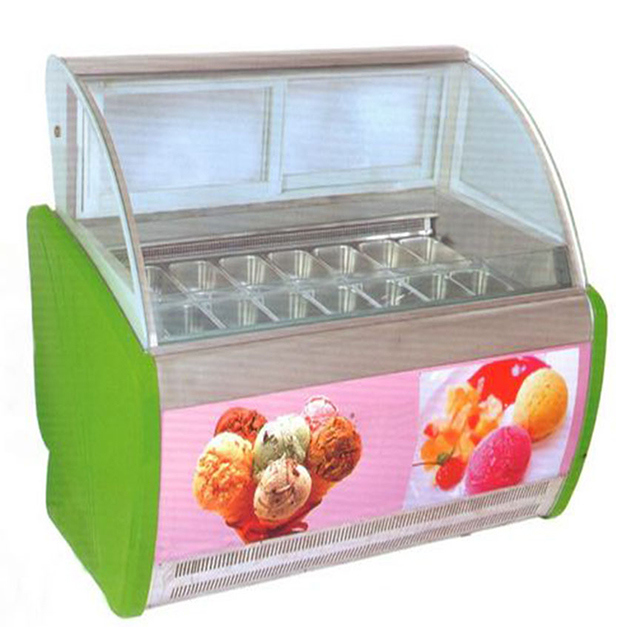 Dubbele rij 14 bak Grote capaciteit ijsopslag vriezer te koop