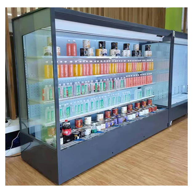 Rechterhoekige open koelkasten met meerdere planken te koop