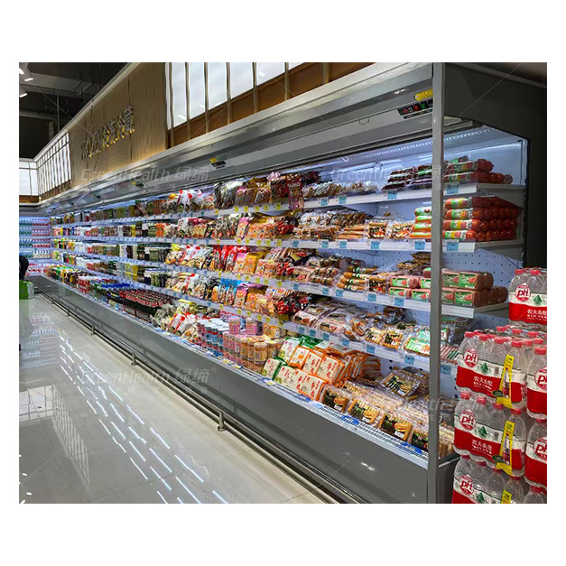 Rechterhoekige open koelkasten met meerdere planken te koop