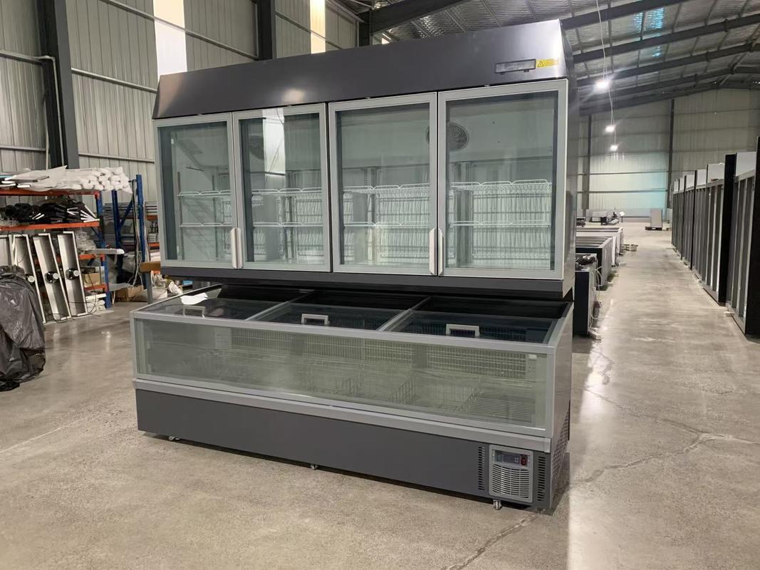 Automatisch ontdooiende gecombineerde vriezer Verticale & Horizontale Koelvitrine met -16°C tot -22°C