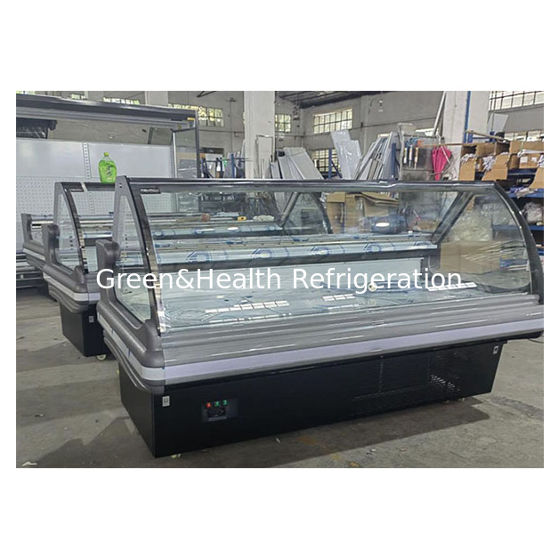 Roestvrijstalen structuur commerciële Deli Display Freezer met ophefglas en dynamisch koelsysteem