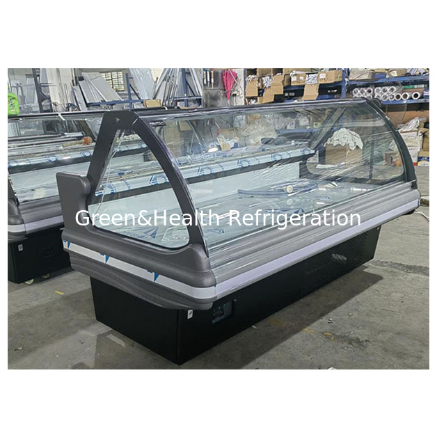 Roestvrijstalen structuur commerciële Deli Display Freezer met ophefglas en dynamisch koelsysteem