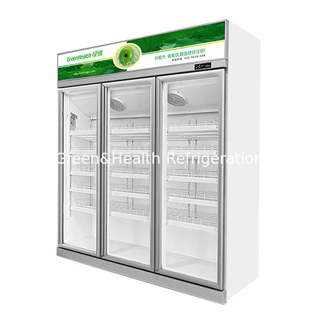 Supermarkets/Stores Use Three Defogging Glass Doors For Beverage Refrigeration Display Refrigerators