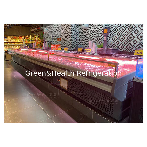 Ingebouwde geïmporteerde compressor Fabriek directe verkoop half open vers vlees koelkast