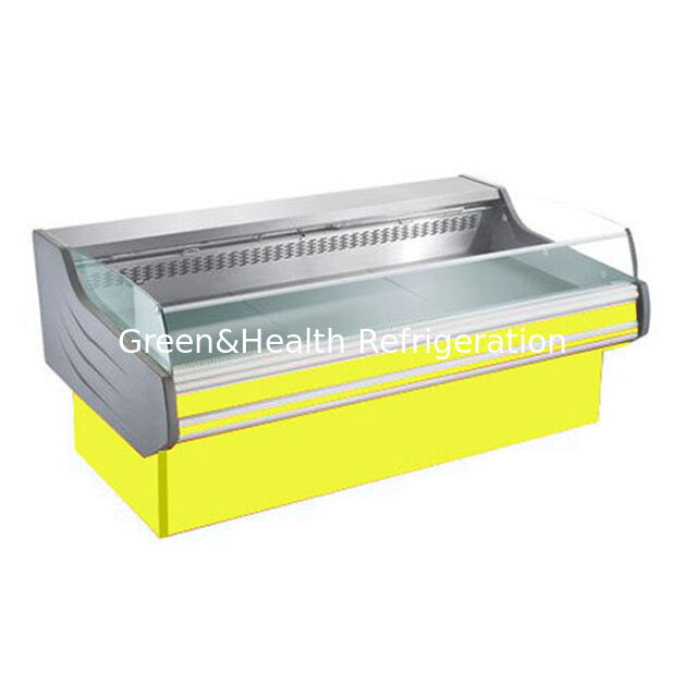 Roestvrijstalen Vleesvitrinevriezer met Automatische Ontdooiing en LED-verlichting voor Verse Vleespresentatie