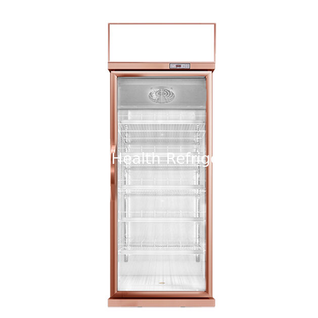 Champagne kleur Luxury Beverage Display Freezer met automatische ontdooiing en 457L volume voor commercieel gebruik