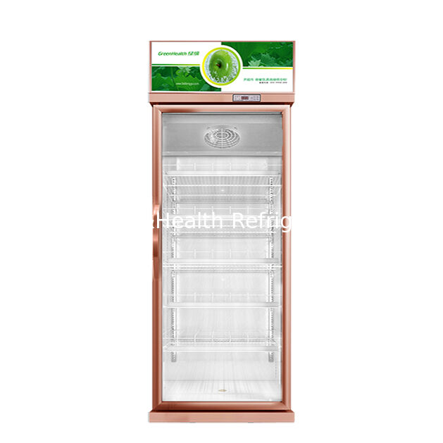 Champagne kleur Luxury Beverage Display Freezer met automatische ontdooiing en 457L volume voor commercieel gebruik