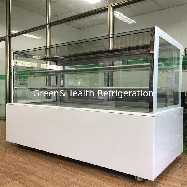 Verkoelde cake display bakkerij display glazen deurkas met geïmporteerde compressor