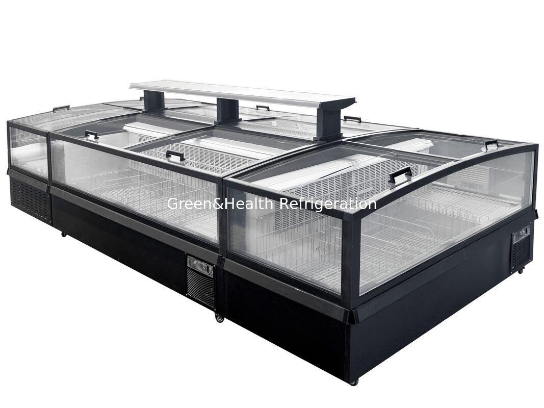 Supermarkt Energiebesparende Diepvries Gecombineerde Commerciële Display Vriezer Chest Freezer Met Automatische Ontdooiing