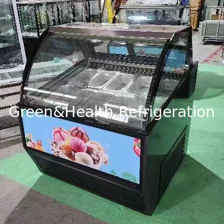 Commerciële multi-pan gelato-displayvriezer van roestvrij staal met verstelbare thermostaat en Danfoss compressor