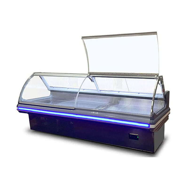 Supermarket Front Lifting Built-in Compressor Refrigerated Storage Cabinet Deli Showcase with LED Light
