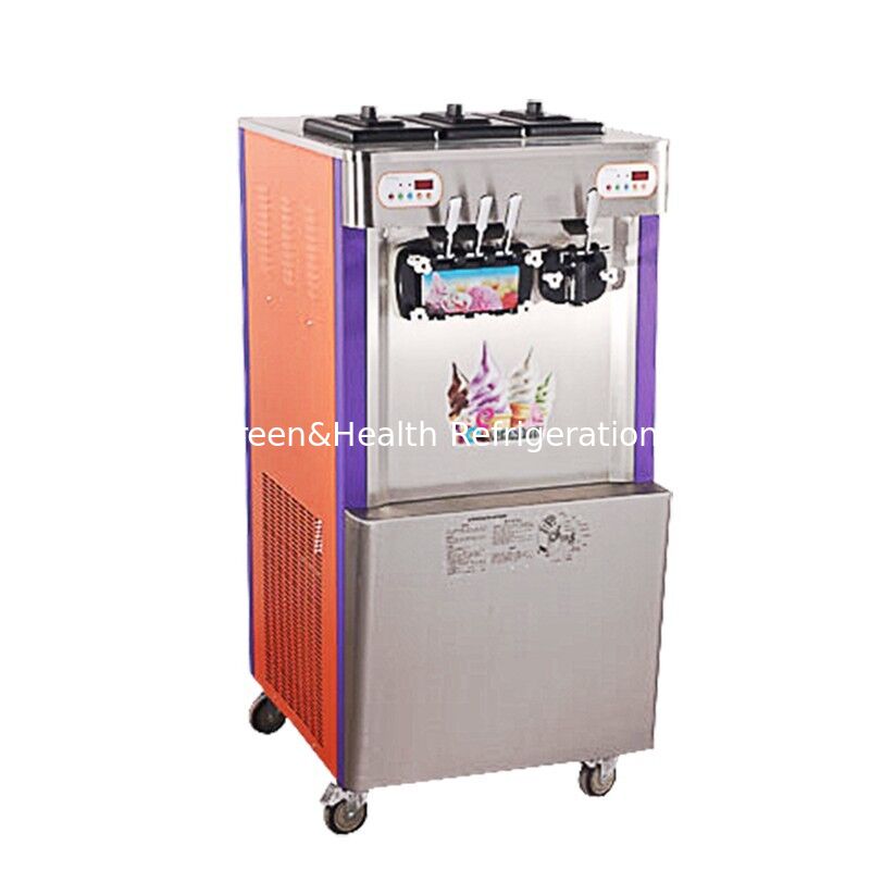 22L Capacity 3 Flavor Design Stainless Steel Commercial Ice Cream Machine for Soft Serve