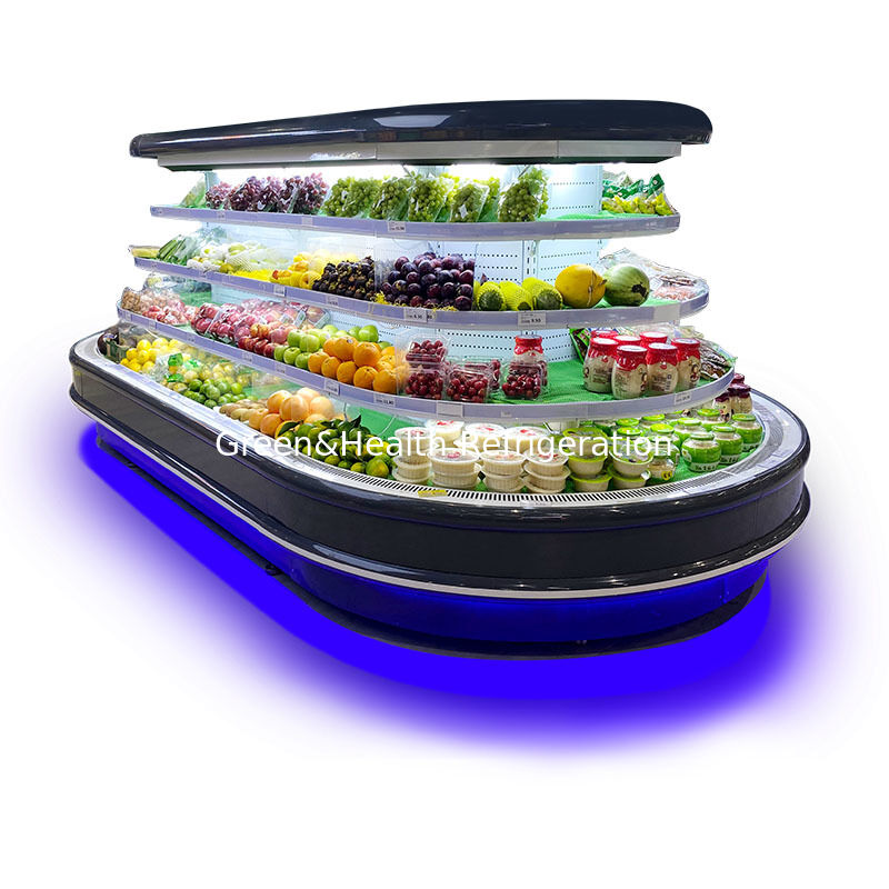 Supermarkt Multideck Open Chiller met automatische ontdooiing LED-verlichting en energiebesparende koelkast