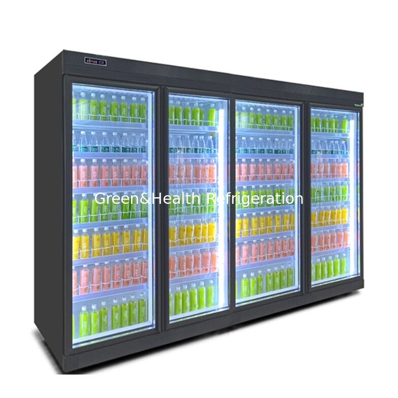Ventilatorkoeling Commerciële drankkoeler met 5 planken en digitale controller voor supermarktdisplay