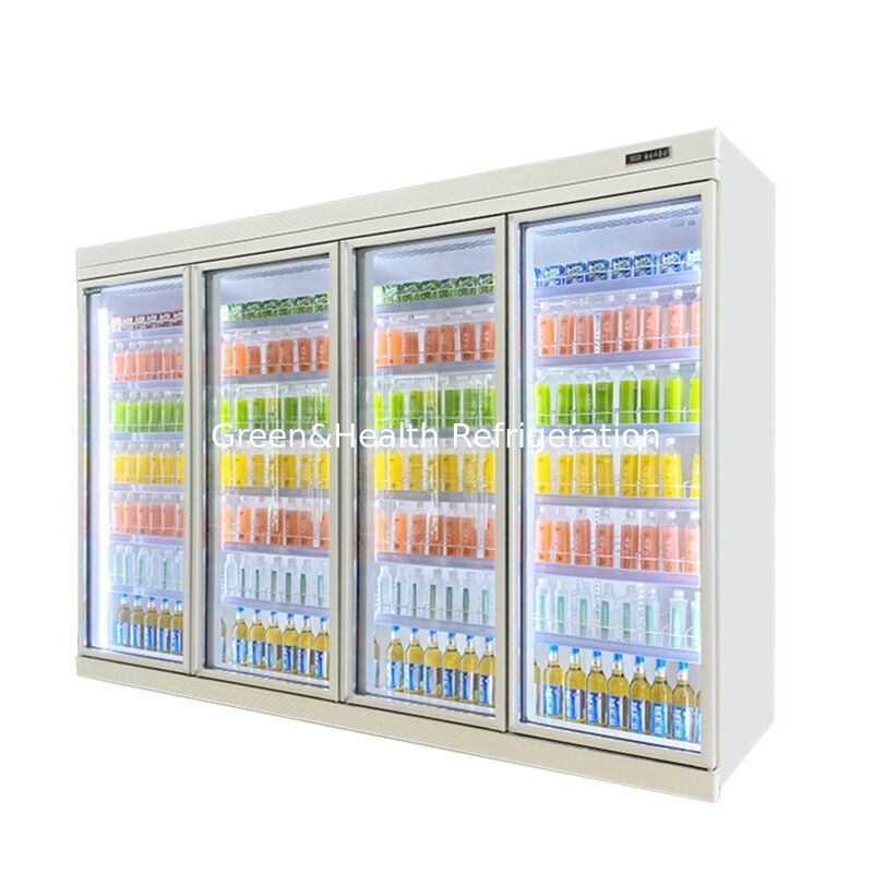 Ventilatorkoeling Commerciële drankkoeler met 5 planken en digitale controller voor supermarktdisplay