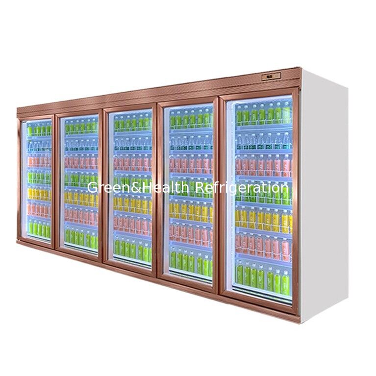 Ventilatorkoeling Commerciële drankkoeler met 5 planken en digitale controller voor supermarktdisplay