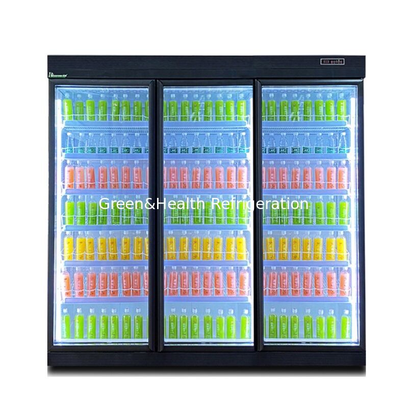 Ventilatorkoeling Commerciële drankkoeler met 5 planken en digitale controller voor supermarktdisplay
