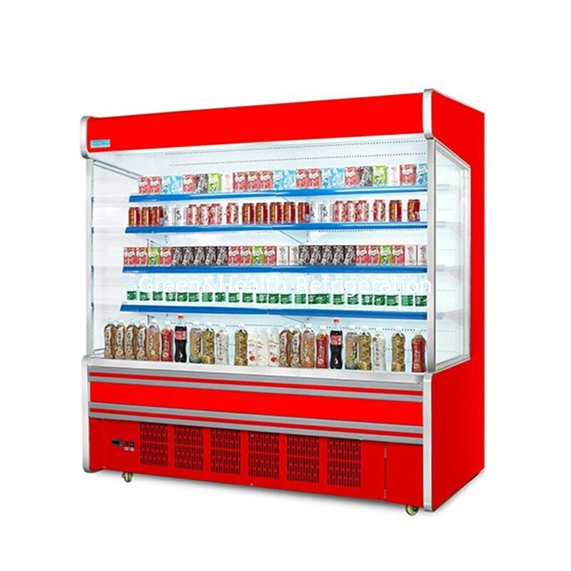 Commerciële open-type display vriezer met 5 lagen plank ingebouwd in compressor en roestvrij staal constructie