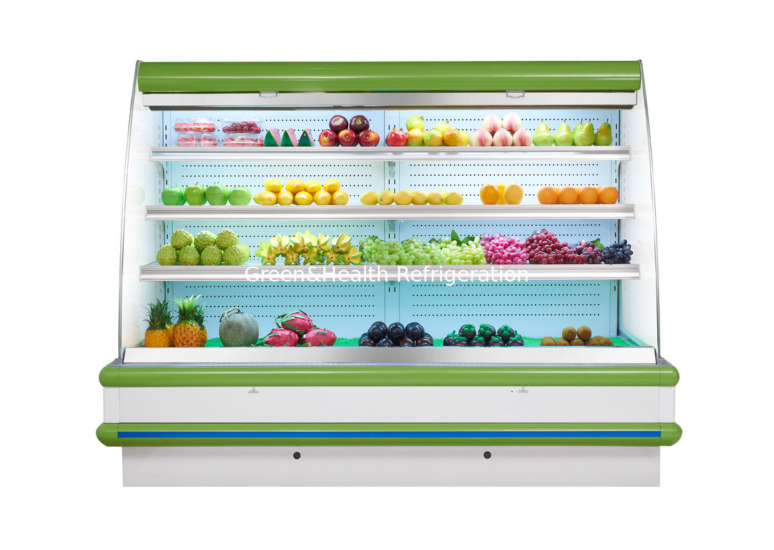 Van de het dek open vertoning van het supermarktfruit multi insteek de ijskaststop in harder van de type de open vertoning
