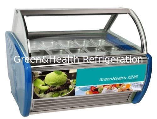 Pan Grootte 325*176*100mm Gepersonaliseerde roestvrijstalen ijsvertoning vriezer