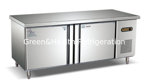 Commerciële roestvrijstalen werkbankkoelmachine met Danfoss-compressor en ventilatorkoeling voor bakkerijen en hotels