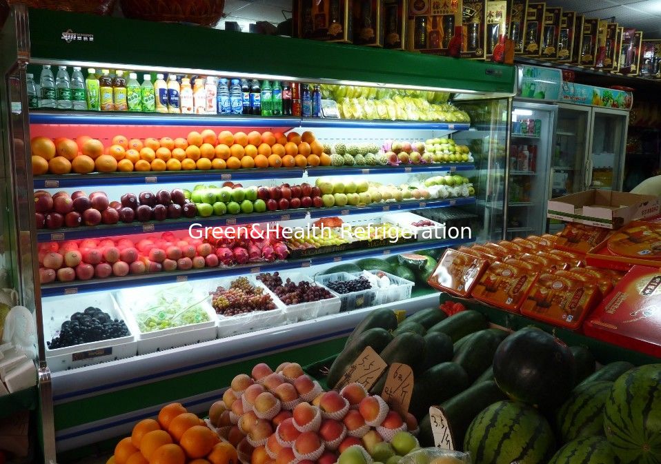 Corpeland/Pansonic-Open Koelere het Voedselkar van Compressormultideck aan Klant die in Supermarkt wordt gebruikt