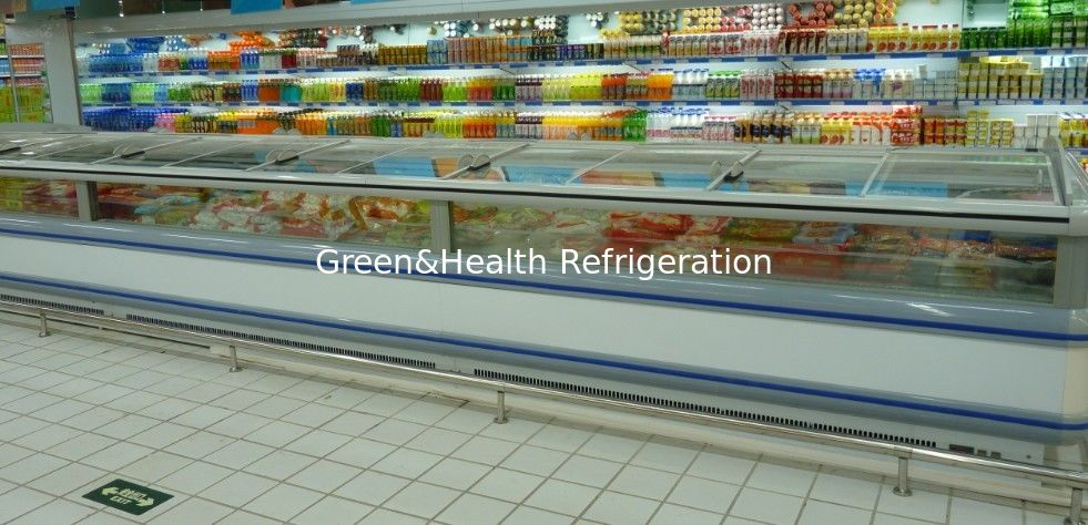 Vorst de met alle accomodatie Vrije Diepvriezer 90mm van het Supermarkteiland dik met Toughed-Lichaam
