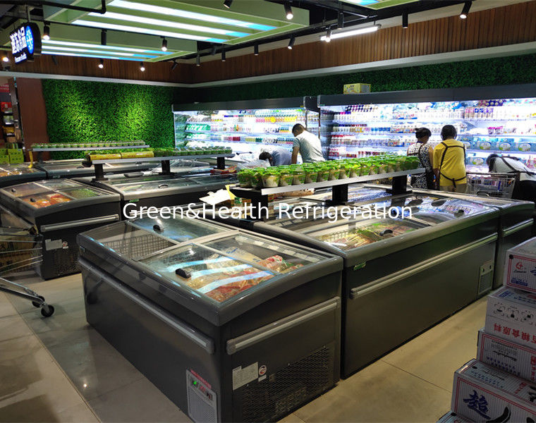 Diepvriezer van het schuifdeur de Supermarkt Gecombineerde Eiland voor Vlees