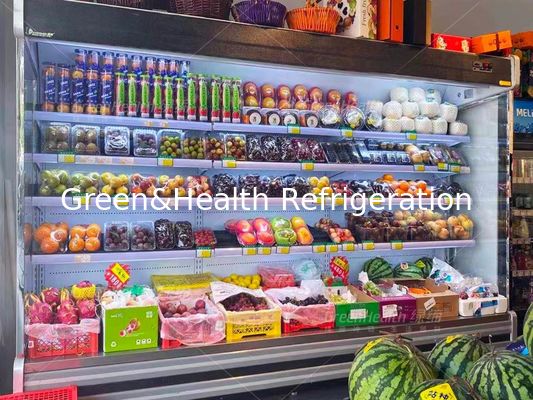 Plantaardige Openlucht Koelere Multideck Juice Fruit Mall Refrigerator
