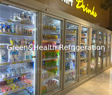 De modieuze van de de Deur Commerciële Drank van het Supermarktglas Koeler van het de Ijskastbier