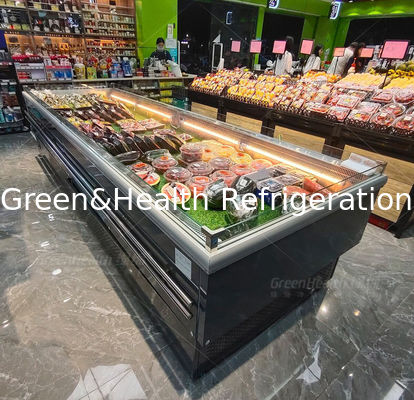 Open stijl fruit conservering groente display Chiller voor fruitwinkel
