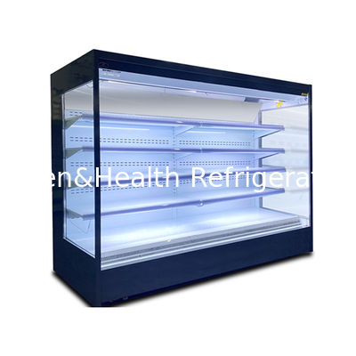 Rechtopstaande commerciële grote open dekkoelers voor dranken, fruit