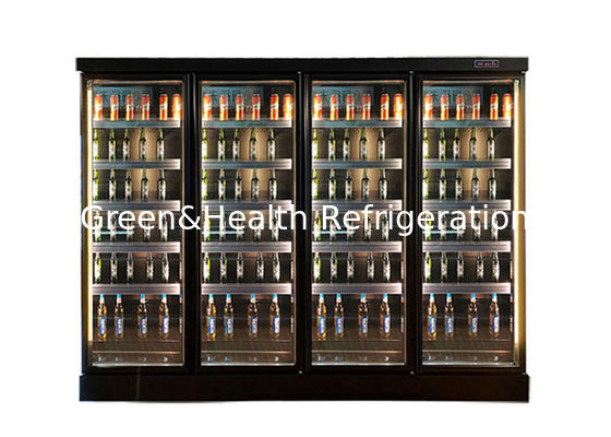 4 Glazen Deur Multi Deck Koelkast Zuivel Opslag Chiller 2-8 Graden