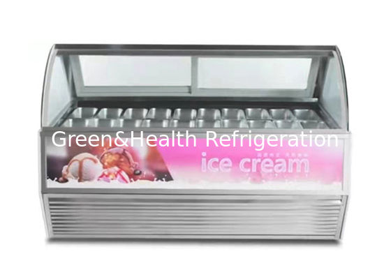 Gelato Shop Commerciële Ijs Display Vriezer Met Aangepaste Pannen
