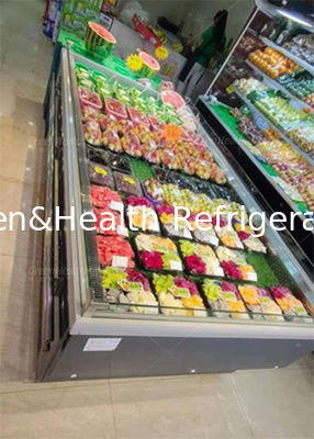 De vierkante Open van de het Eilanddiepvriezer van de Typesupermarkt van het de Opslag Plantaardige Fruit Vitrine 700L