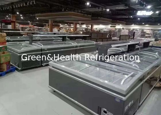 Het statische Koelmateriaal van de de Diepvriezer Commerciële Ijskast van de Eilandborst voor Roomijs