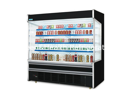 Commerciële open koelmachine met dynamische koeling, verstelbare planken en LED-verlichting voor supermarkten