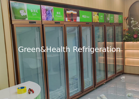Van de de Deur de Rechte Vertoning van het supermarktglas van de de Koelkastdrank Ijskast 452L