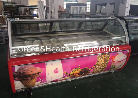 1260W Kleine Gelato Display Vriesmachine 12 Pieces Trays Soft Ice Cream Machine