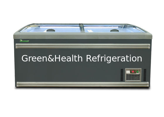 Luxe koelkast diepvriezer bochtige glazen schuifdeur op de bovenkant 1040L