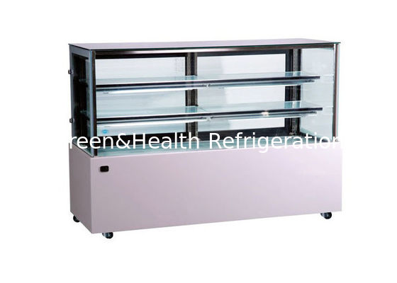 Vier meter vierkante glazen taart display chiller patisserie bakkerij display case