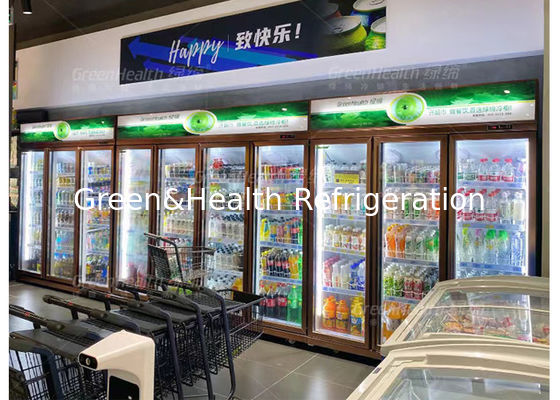 1000L Stand Back Bar Koeler Verticaal Display Koelkast Verstelbare plank Voor Bier Drink koud