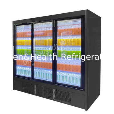 Commerciële multi-deck oprn chiller display koelkast met schuifdeuren