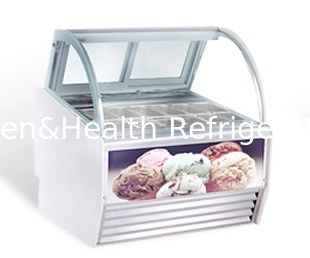 R202a IJsscherm Display Machine 10 / 12 Panen Gelato Freezer Voor de supermarkt