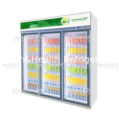 2087L commerciële display vriezer 2~8 graden laag E ontdooiende glazen deur rechtop drank inverter chiller