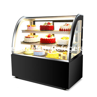 Professionele kwaliteit gebogen glas cake display koelkast perfect voor bakkerijen