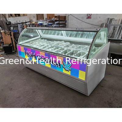 Luxe elektrisch glazen ijskast Gelato display vriezer